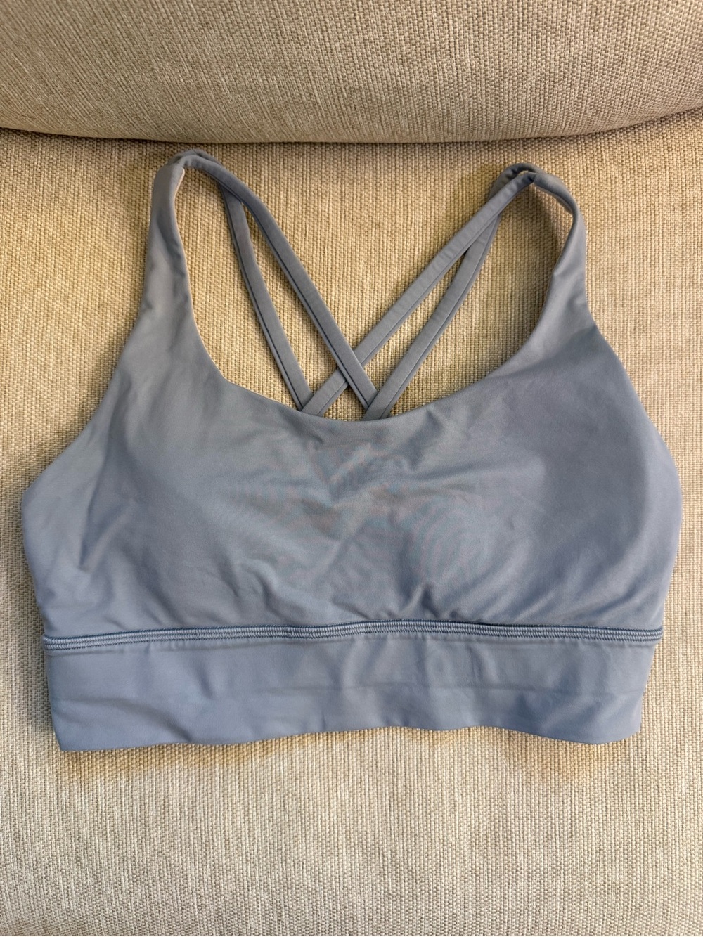 lululemon athletica Light Slate Blue Strappy Sports Bra